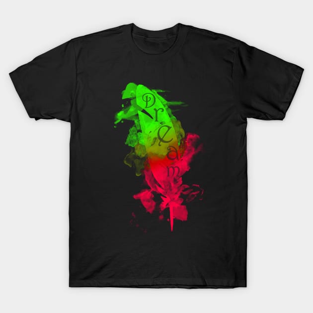 Dream (Green & Pink) T-Shirt by Not Meow Designs 